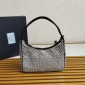 Mini borsa in raso con cristalli