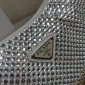 Mini borsa in raso con cristalli
