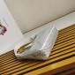 Mini borsa in raso con cristalli