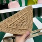 Borsa Prada Triangle in rafia