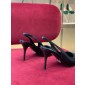 Décolleté slingback in pelle spazzolata
