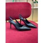 Décolleté slingback in pelle spazzolata