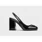 Décolleté slingback in vernice