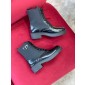 Stivaletti in pelle spazzolata e Re-Nylon