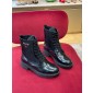 Stivaletti in pelle spazzolata e Re-Nylon