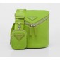 Borsa a tracolla in Re-Nylon e pelle