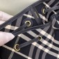 Burberry Medium Check Bucket Bag- Black/Calico