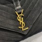 YSL Yves Saint Laurent College Medium Chain Bag in Quilted Suede
