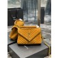 YSL Yves Saint Laurent College Medium Chain Bag in Quilted Suede