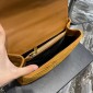 YSL Yves Saint Laurent College Medium Chain Bag in Quilted Suede