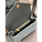 YSL Yves Saint Laurent College Medium Chain Bag in Quilted Suede