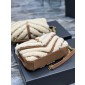 YSL Yves Saint Laurent College Medium Chain Bag in Quilted Suede and Shearling 