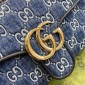 Gucci GG Marmont Small Shoulder Bag- Blue GG denim
