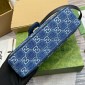 Gucci GG Marmont Small Shoulder Bag- Blue GG denim