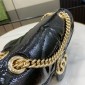 Gucci GG marmont Small Shoulder Bag- Black patent leather 