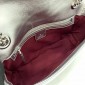 Gucci GG marmont Small Shoulder Bag- Metallic Silver leather 