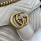 Gucci GG marmont Small Shoulder Bag- Light Grey leather 