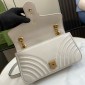 Gucci GG marmont Small Shoulder Bag- Light Grey leather 