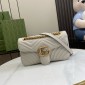 Gucci GG marmont Small Shoulder Bag- Light Grey leather 