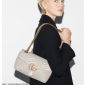 Gucci GG marmont Small Shoulder Bag- Light Grey leather 