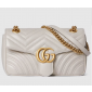 Gucci GG marmont Small Shoulder Bag- Light Grey leather 