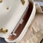 Gucci GG marmont Small Shoulder Bag- White leather