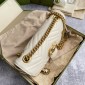 Gucci GG marmont Small Shoulder Bag- White leather
