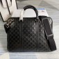  GG signature leather document bag-black