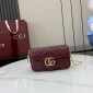 Gucci GG marmont Super Mini bag -Rosso Ancora red 