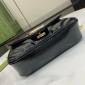 Gucci GG marmont Super Mini bag -Black patent leather 