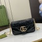 Gucci GG marmont Super Mini bag -Black patent leather 