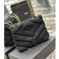 YSL Yves Saint Laurent Medium Bag in Sherling and Suede 