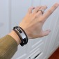 Gucci Silver and leather Bracelet