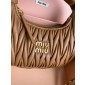 Miu Miu Wander matelassé nappa leather hobo bag-Caramel