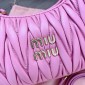 Miu Miu Wander matelassé nappa leather hobo bag-Begonia Pink