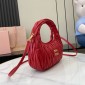 Miu Miu Wander matelassé nappa leather hobo bag-Red