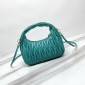 Miu Miu Wander matelassé nappa leather hobo bag-lagoon blue