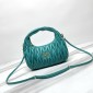 Miu Miu Wander matelassé nappa leather hobo bag-lagoon blue