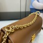 Miu Miu Leather shoulder bag-Cognac