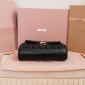 Matelassé nappa leather shoulder bag-Black
