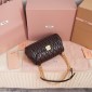 Matelassé nappa leather shoulder bag-Briarwood