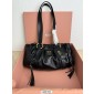 Miu Miu Small Joie nappa leather bag-Black