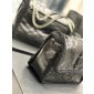 YSL Yves Saint Laurent Niki Medium Bag in Crinkled Leather and Shearling 