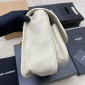 Saint Laurent Niki Medium in grained leather-Blanc Vintage