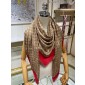 GG Print With Horsebit Silk Shawl