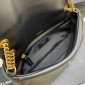 Saint Laurent Calypso Small in Plunged Lambskin-Black