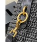 Saint Laurent LE 37 in Woven Raffia and Vegetable-Tanned leather