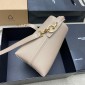 Saint Laurent LE 37 small in Shiny leather-Deep Beige