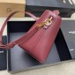 Saint Laurent LE 37 small in Shiny leather-rouge carbernet
