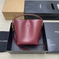 Saint Laurent LE 37 small in Shiny leather-rouge carbernet